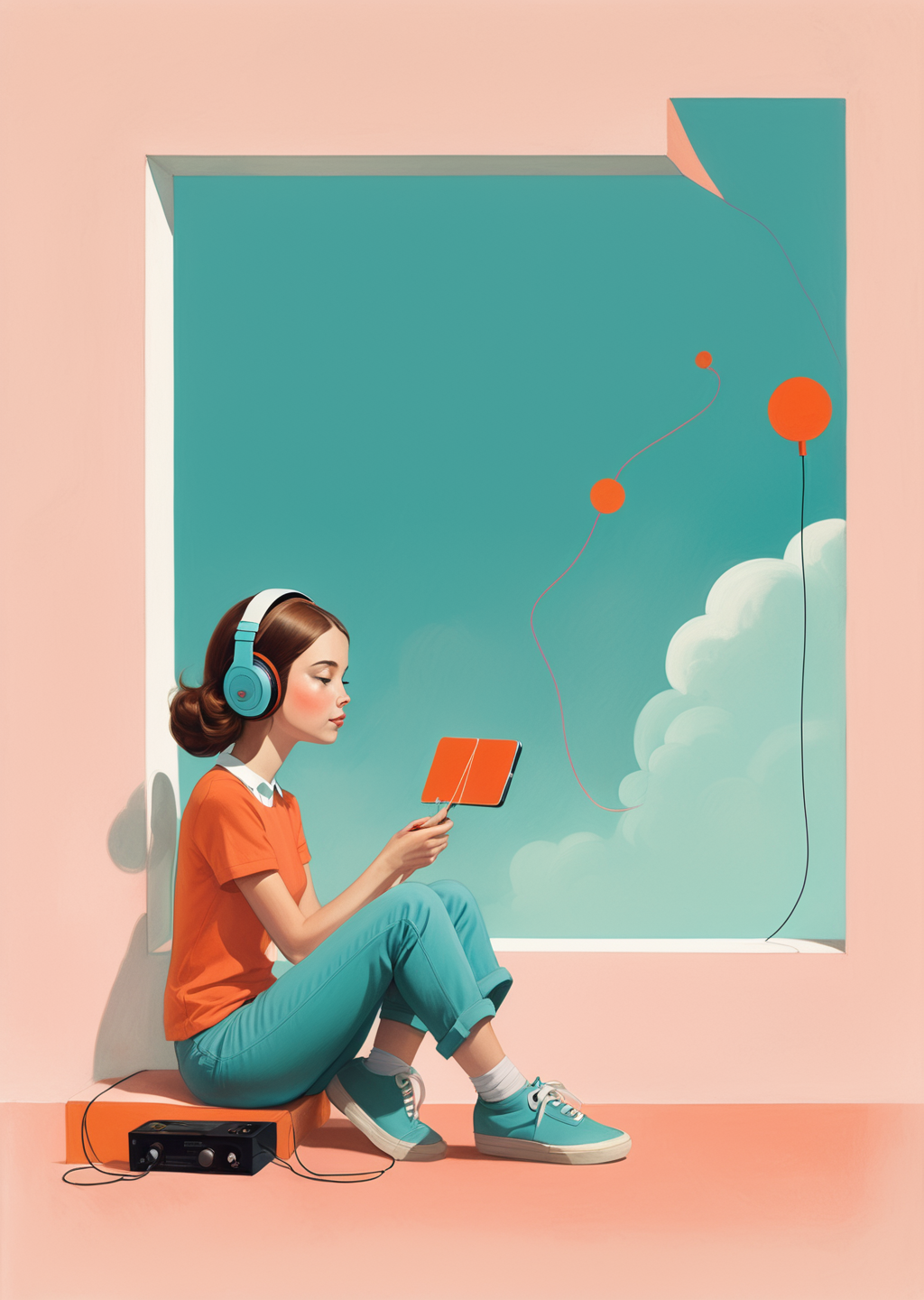 00458-943397471-1 young woman_dutch angle __sitting _lofi girl_listening to music, __cartoon  surreal, whimsical_ (by Oliver Jeffers).png